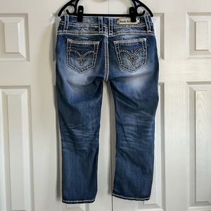 ROCK REVIVAL Becky Easy Capri Jeans